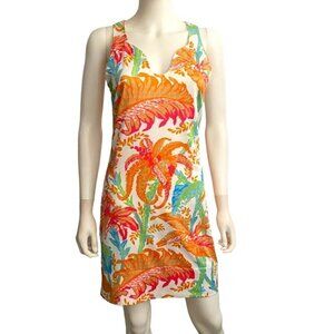 Gretchen Scott Swerve Palm Palm Sleeveless Dress XXSmall